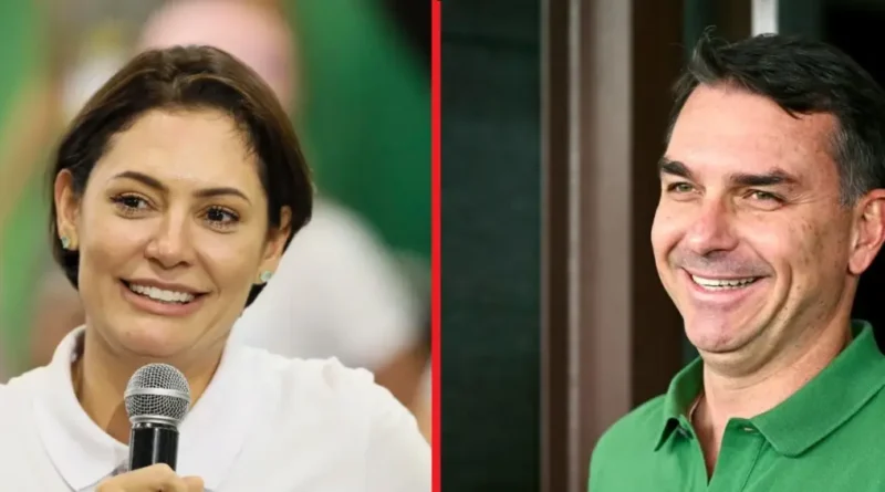 PL discute substituir Flávio Bolsonaro por Michelle na disputa presidencial