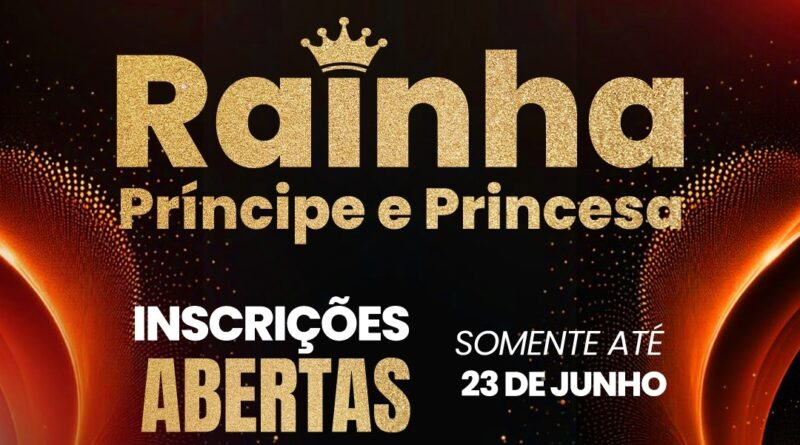 Prefeitura abre inscrições para rainha, princesa e príncipe da EXPO 2026 Prefeitura abre inscrições para rainha, princesa e príncipe da EXPO 2026
