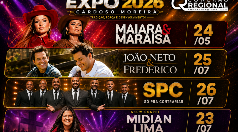 PMCM divulga oficialmente atrações da EXPO 2026 PMCM divulga oficialmente atrações da EXPO 2026